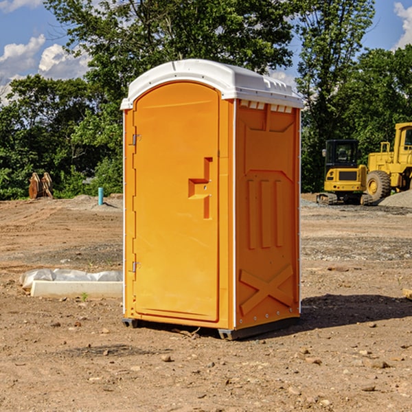 can i customize the exterior of the porta potties with my event logo or branding in Clear Creek